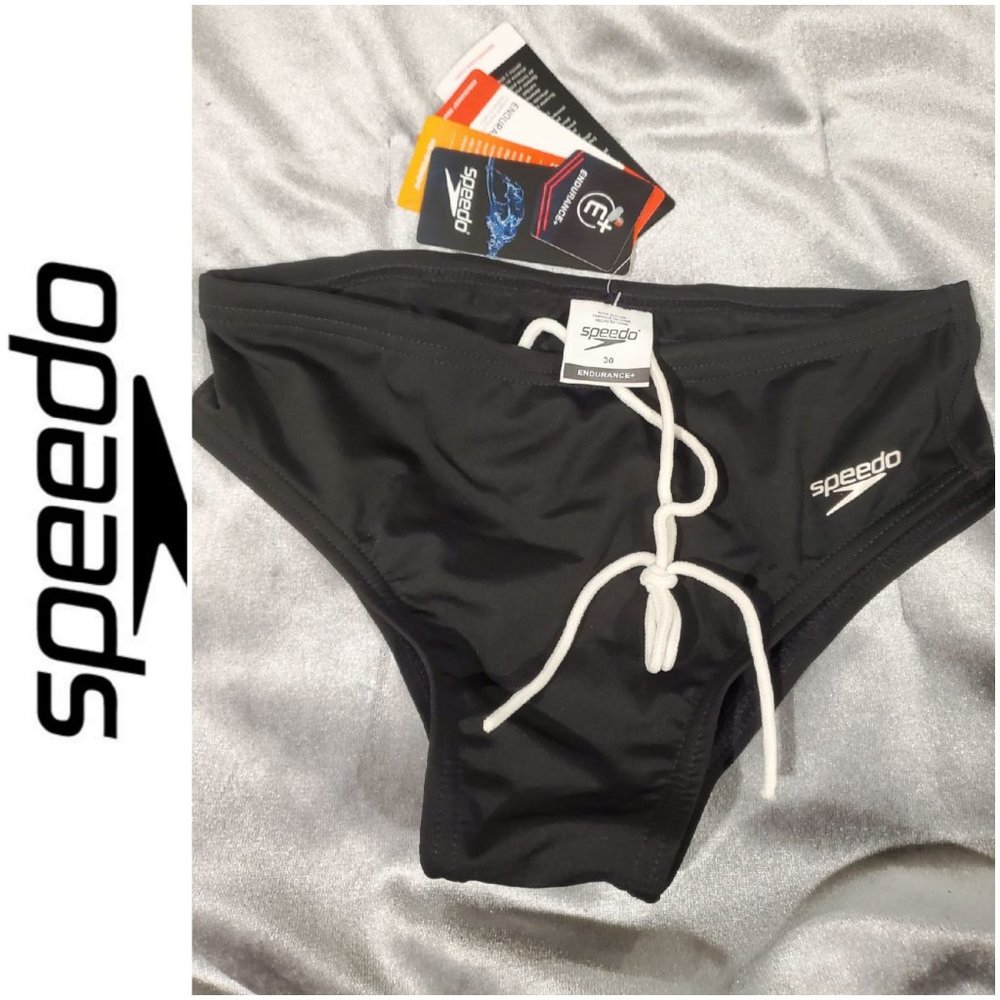 Speedo Size 30 Endurance+ Black Swim Brief Bottoms